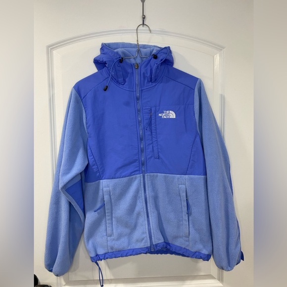 The North Face Blue fleece Jacket with Hood and Full-Length Zipper - Picture 10 of 10